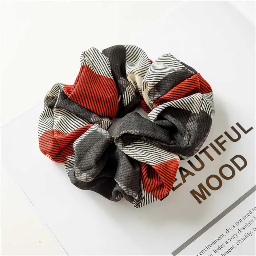 Новое поступление Винтажный черный и белый в клетку Хвостик Держатель резинки кольцо эластичный галстук для волос для женщин и девочек аксессуары для волос