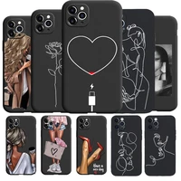 girl body lover rose soft case for iphone 12 7 8 plus xs xr 13 camera protection case for iphone 13 11 pro max se20 phone cover