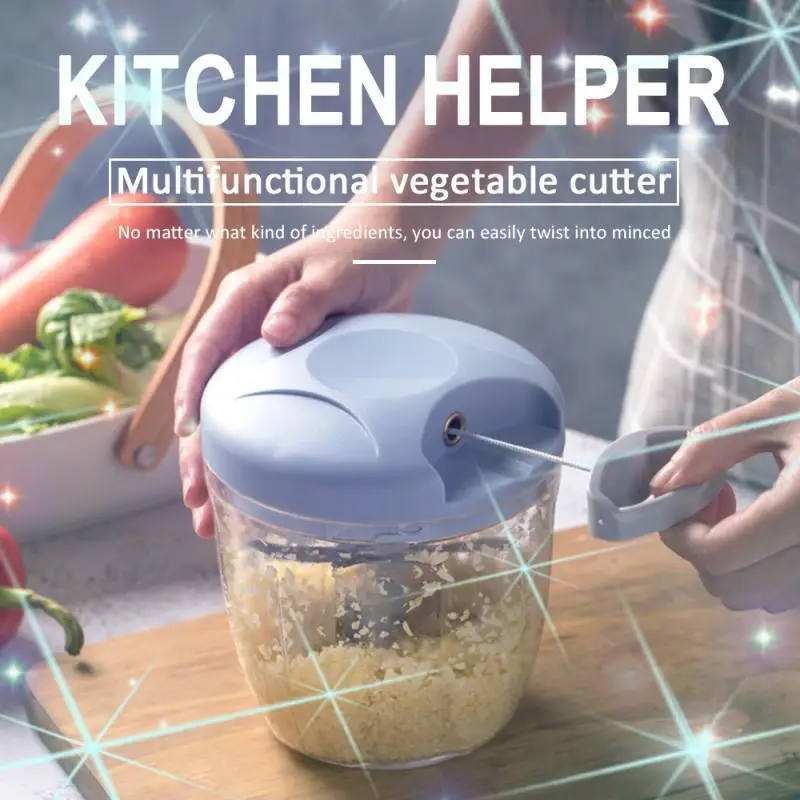 Многофункциональный ручной кухонный комбайн, измельчитель для овощей, фруктов, мясорубка, измельчитель для чеснока - изображение