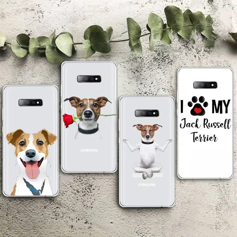 

animal Jack Russell Terrier Dog Phone Case Transparent for samsung A 21s 50 71 S 8 9 20 20fe note 10 20 ultra plus