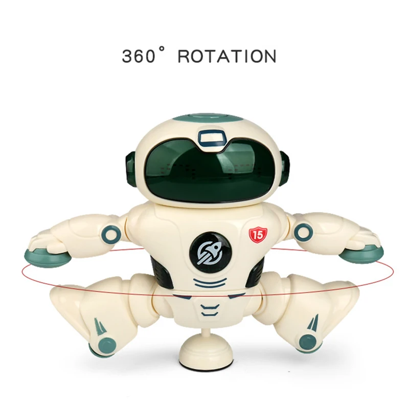 

1 Pcs Electric Dancing Robot Music Light Rotation Toy Birthday Gift For Children Kids M09