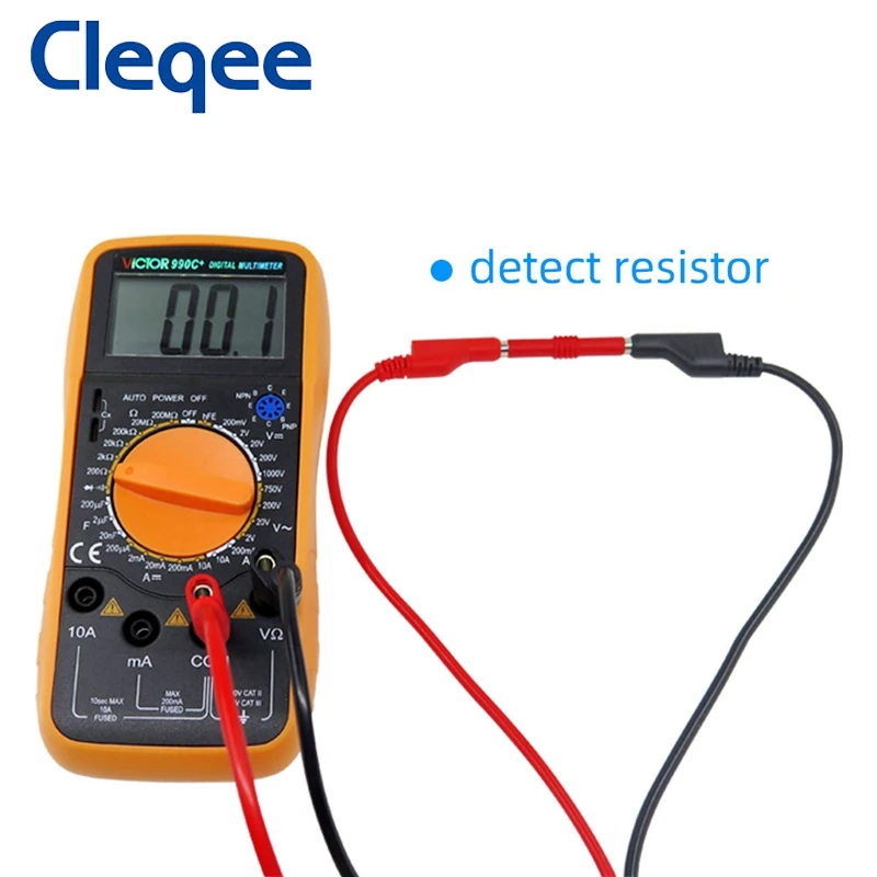Cleqee P1036 1 компл. 5 шт. м 4 мм банан Banana Plug Тесты кабельный ввод для мультиметр цветов |