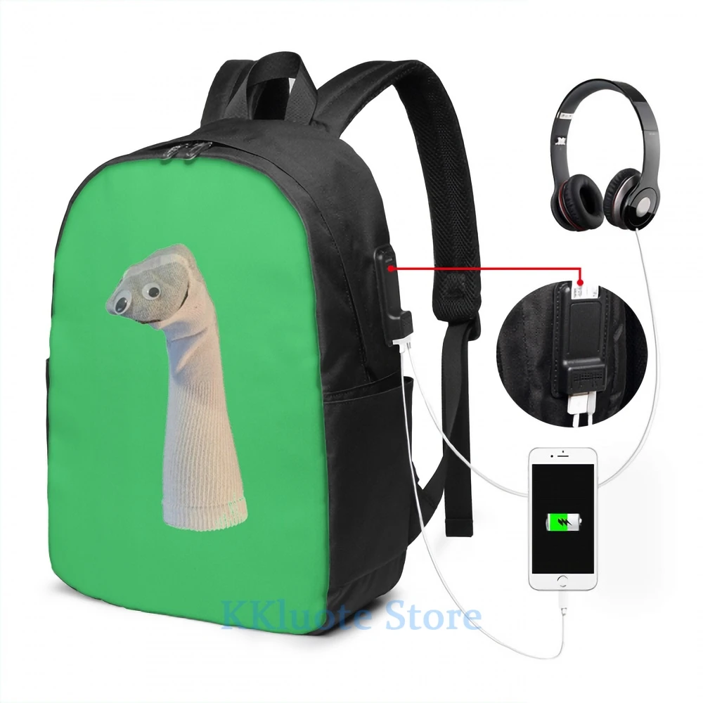 Забавный рюкзак с графическим принтом Baldis Sock Puppet классический usb зарядкой