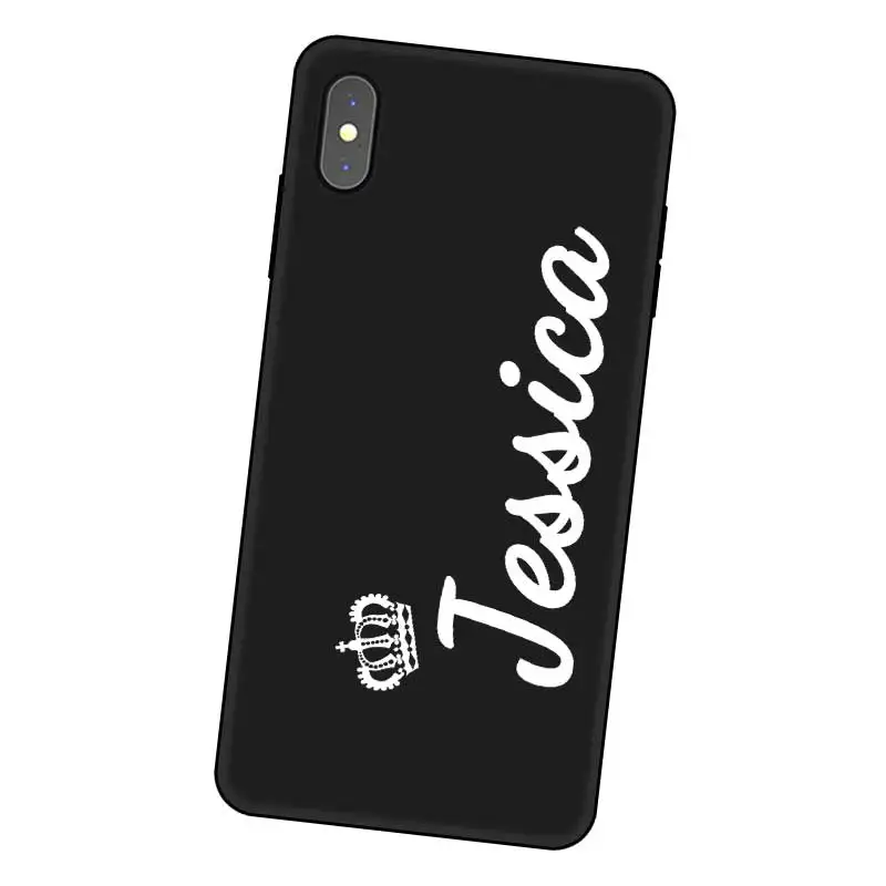 Love god Custom DIY Name Text Black Soft TPU Silicone Phone Case Cover For iPhone 11 Pro X XR XS MAX 5 6 6S 7 8 Plus |