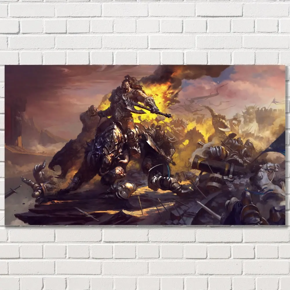 Картина из игры World Of Warcrafts на холсте постер с художественным принтом настенные
