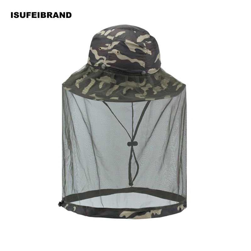 

FSC02 Outdoor Hiking Fishing Hat Bucket Flying Insects Prevention Cap Beekeeping Fisherman Hat Bee bug mesh hat