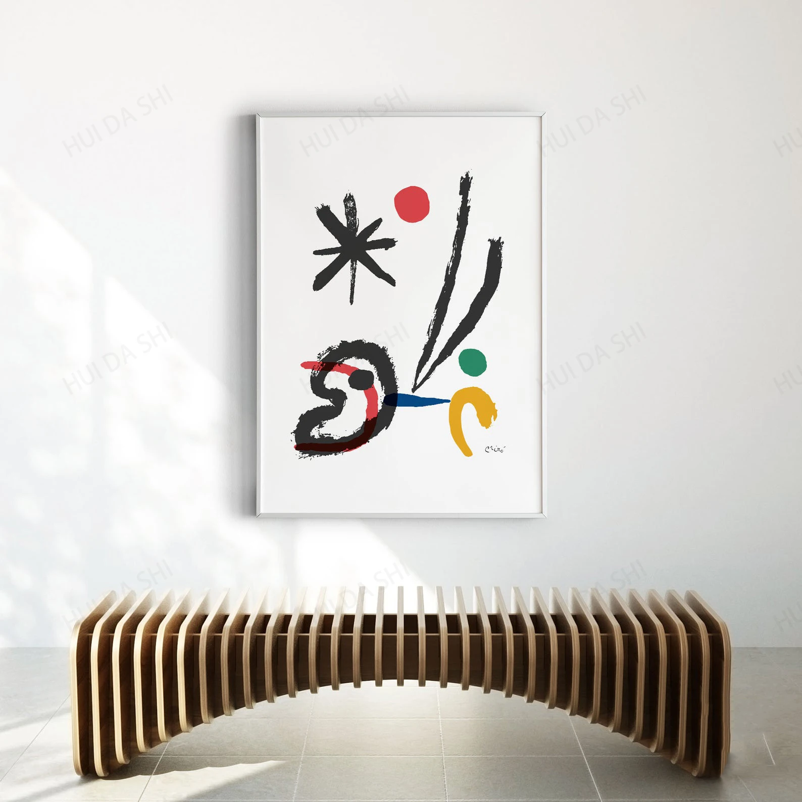 Литограф Джон Миро настенное искусство с печатью абстрактная Художественная