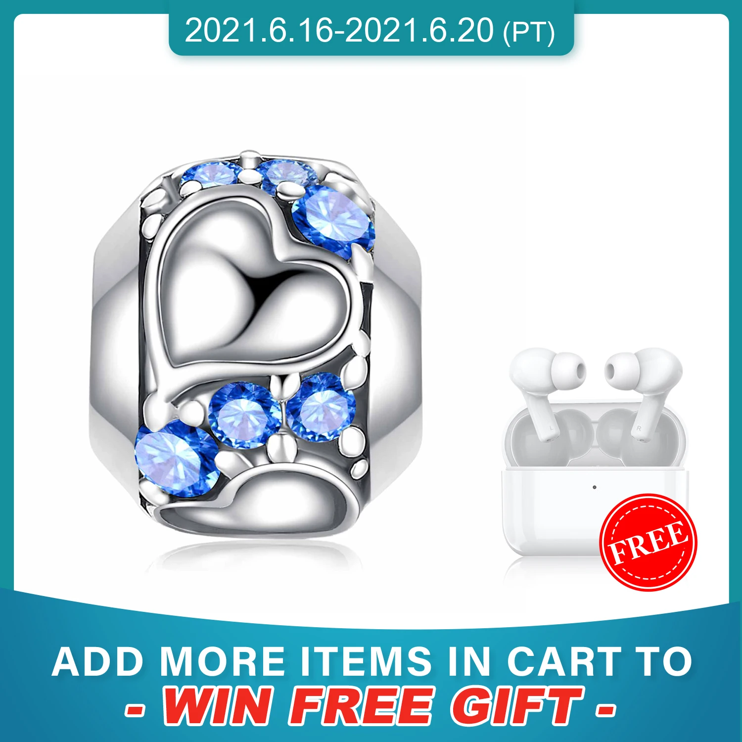 

JewelryPalace Heart Love 925 Sterling Silver Bead Charms Silver 925 Original For Bracelet Silver 925 original For Jewelry Making