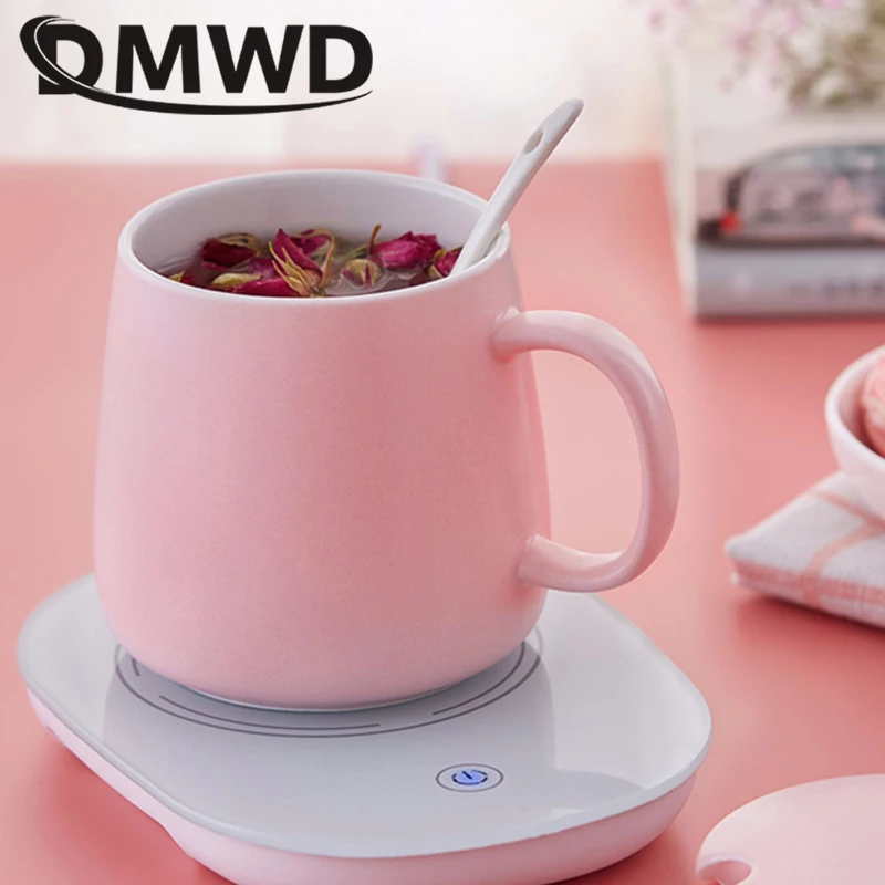 Термостатическая чашка DMWD подогреватель для чая молока кофе напитков колоды