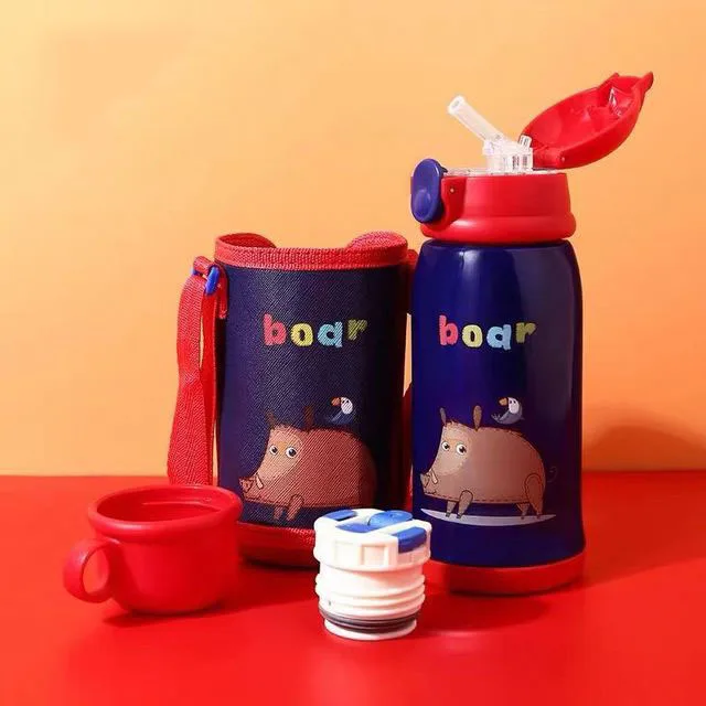 550 мл детская чашка для кормления льва термос молока из нержавеющей стали детей