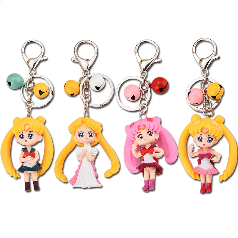 

Childhood Anime Trinket Keychain Star Moon Keyrings Luna Plush Doll Beautiful Jewelry Car Bag Keyholder Women Girl Kawaii Gift