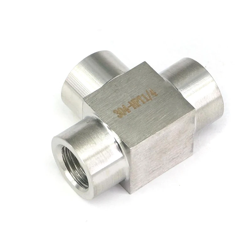 1/4 &quotNPT внутреннее давление 4000 PSI 304 тройник из нержавеющей стали 3-сторонний