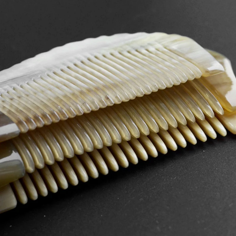 ox horn comb Natural Ox Horn Comb Anti Static Health Care Massager Brush Massage Combs Hairdressing For Hairbrush Elder Gift