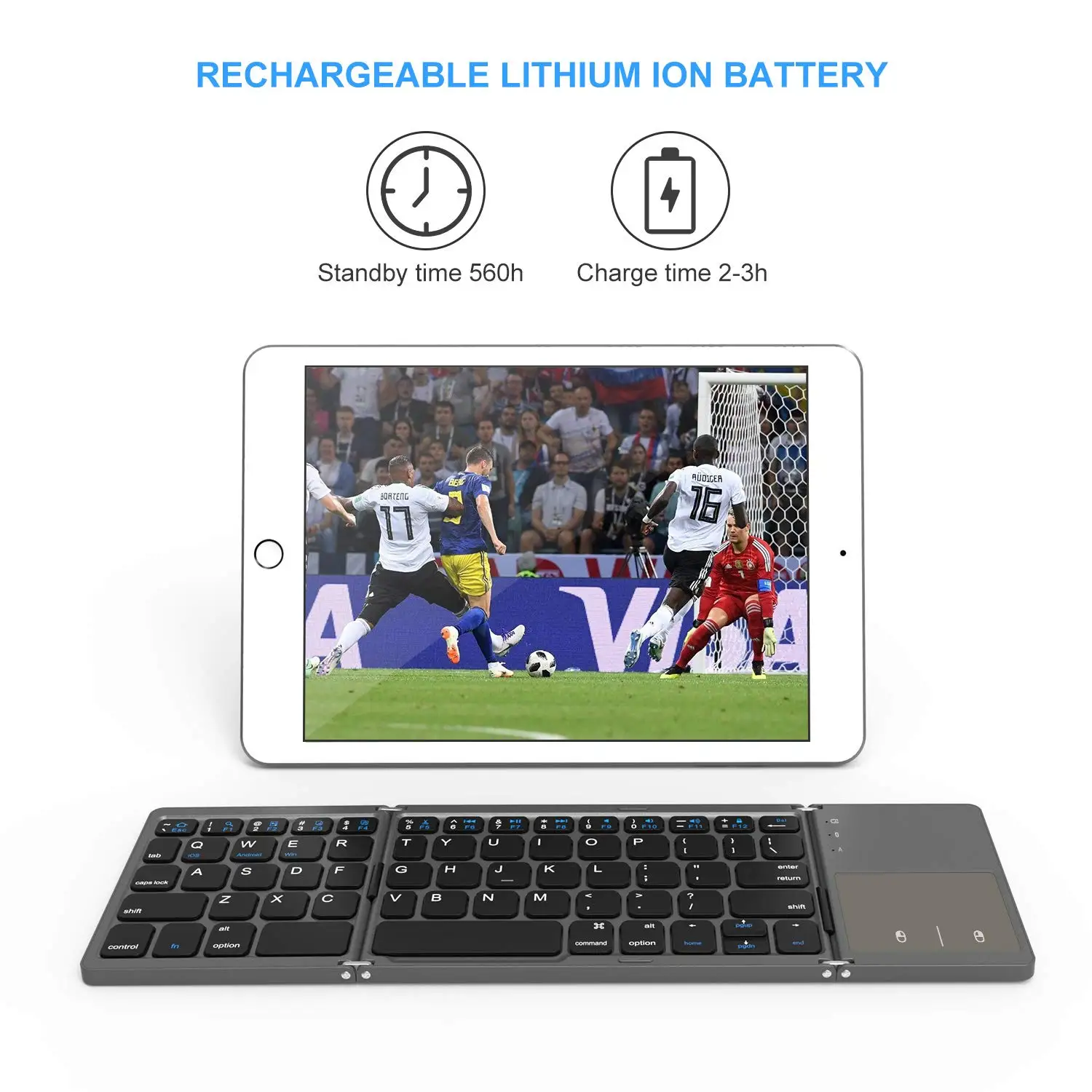 Складная Bluetooth-клавиатура Jelly Comb портативная Проводная мини-клавиатура с