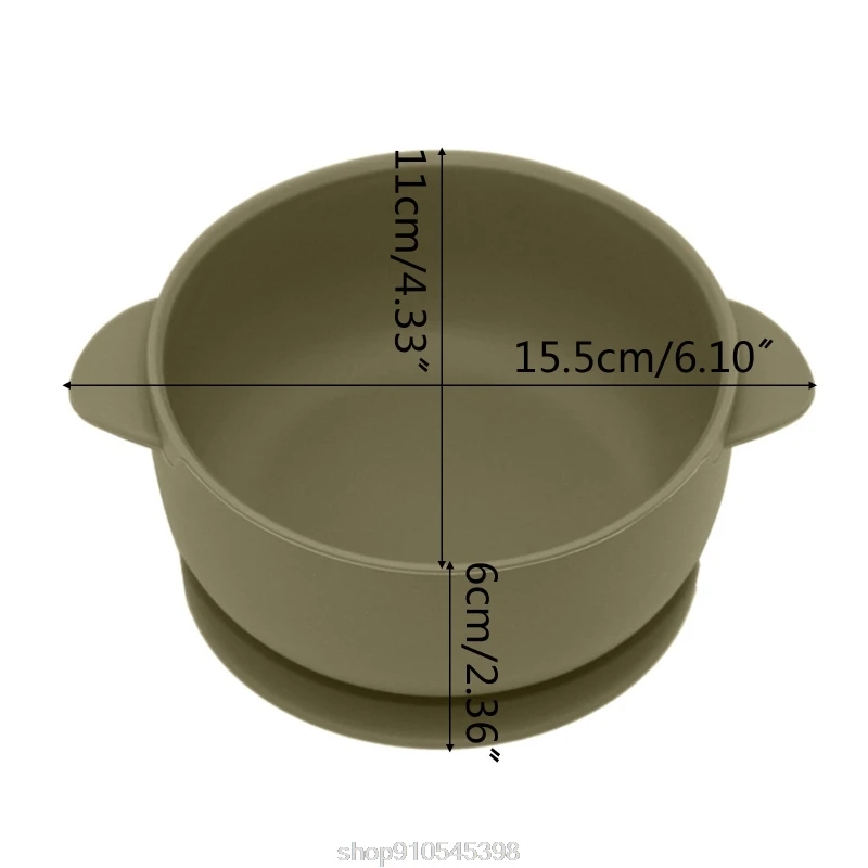 

Baby Silicone Plate Bowl Toddler Feeding Double Handle Bowl with Suction Cup Portable Infant Dishes Kids D09 20 Dropshipping