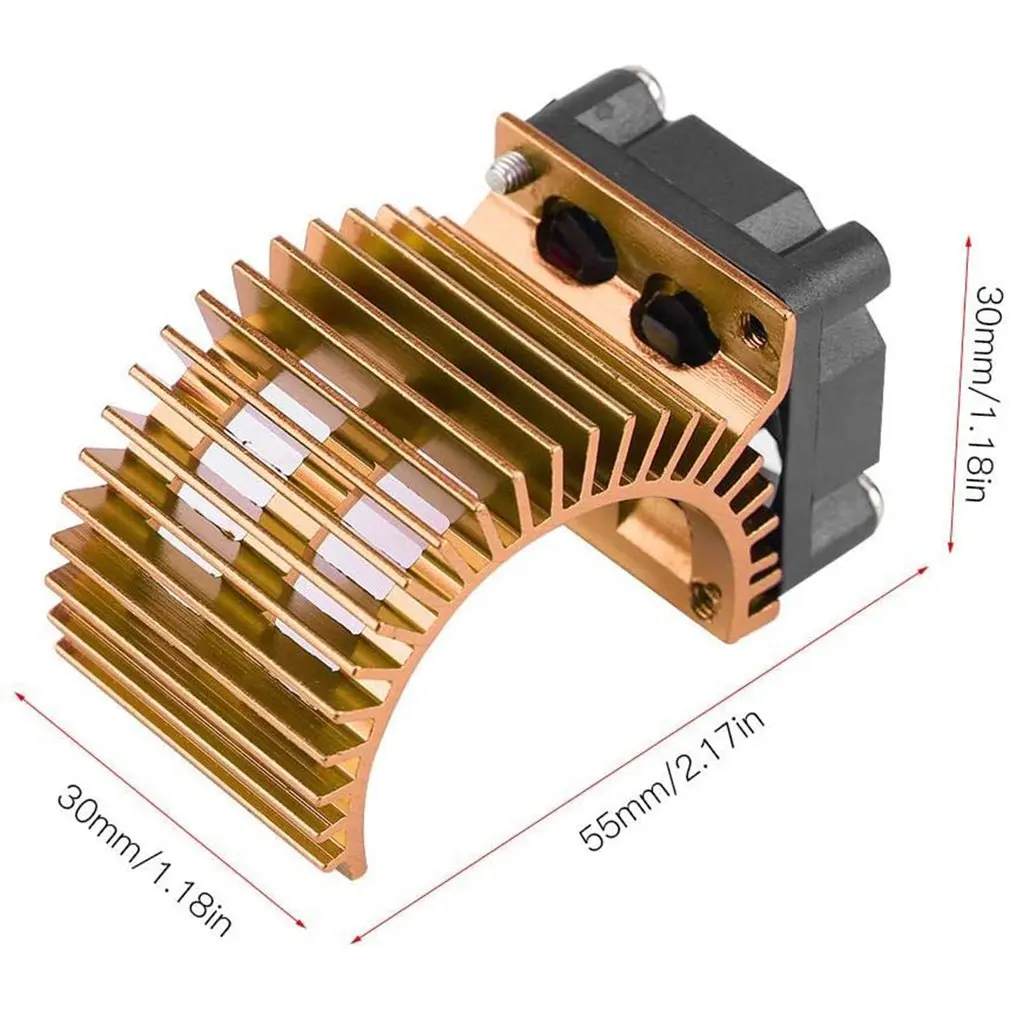 

Motor Radiator With Cooling Fan Aluminum Alloy Radiator Model Car Accessories For Remote Control Model Car
