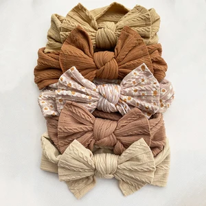 5pcslot baby headband cable knit headbands for children elastic hair bands girl accessories infant headwrap soft turban newborn free global shipping