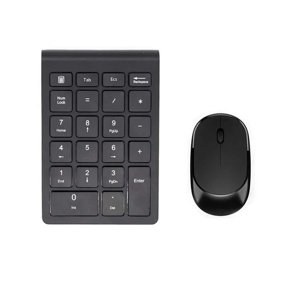 

Wireless Number Pad Numeric Keypad+Mouse Set 22 Keys 2.4GHz Financial Accounting Wireless Number Keyboard for Laptop PC Notebook