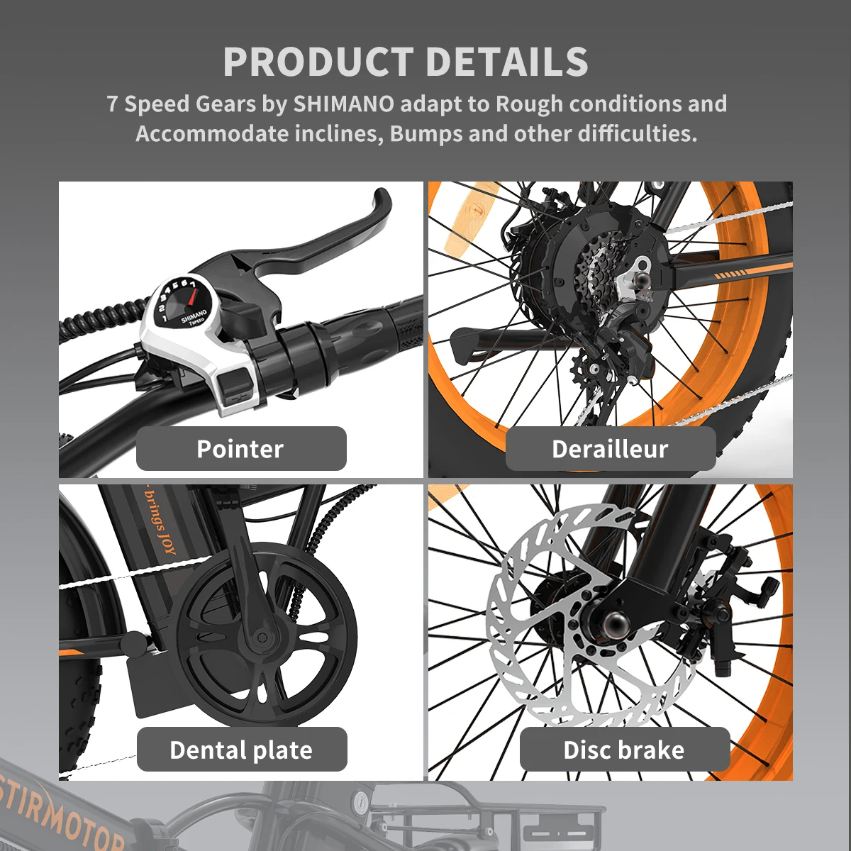 AOSTIRMOTOR A20 электрический велосипед складной 36V 13Ah литиевая батарея 500W Ebike 20 Inch 4 0 Fat