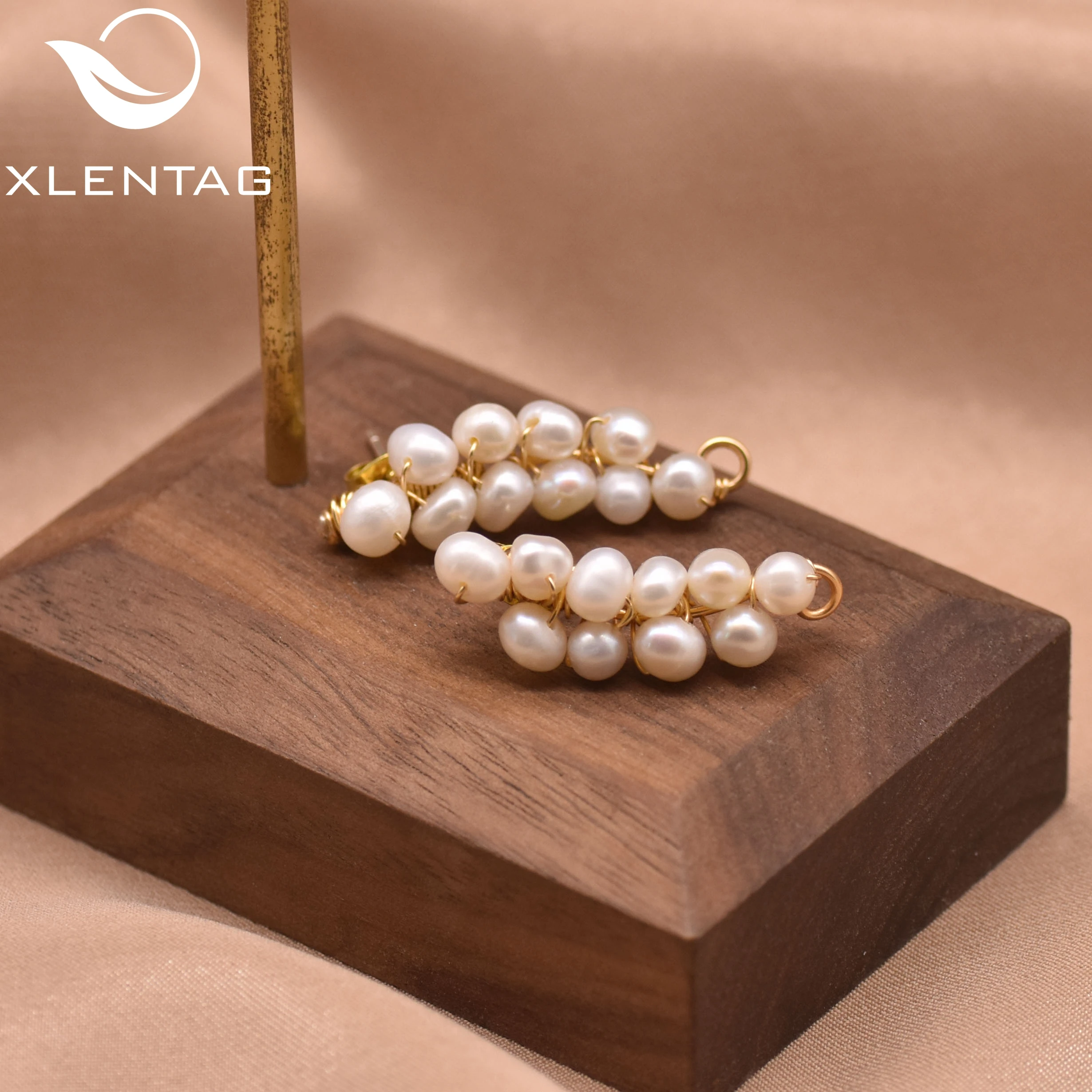 

Xlentag натуральный пресноводный жемчуг, Женская простота, изысканные ювелирные изделия, свадебные украшения GE0998