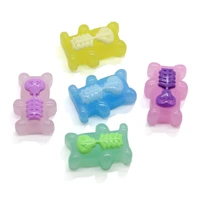 50100pcs new resin cute mixed gummy skeleton bear flat back cabochon scrapbooking hair bow center embellishments diy accessorie