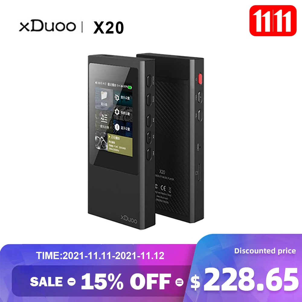 

Mp3-плеер xDuoo X20, портативный плеер с bluetooth, с сенсорным экраном, без потерь