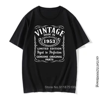 wholesale t shirt plain men summer trendy pop t shirt made in 1953 all original parts letter 100 cotton graphic t shirt top