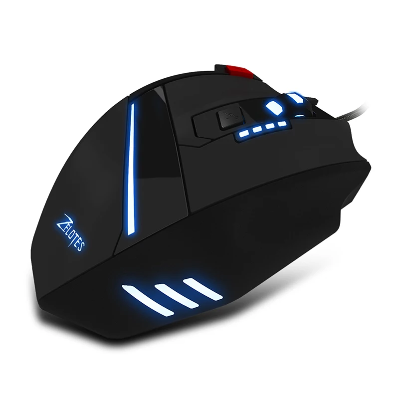 

Регулируемая профессиональная игровая мышь Zelotes-7 Button, USB, проводная, 7200 DPI
