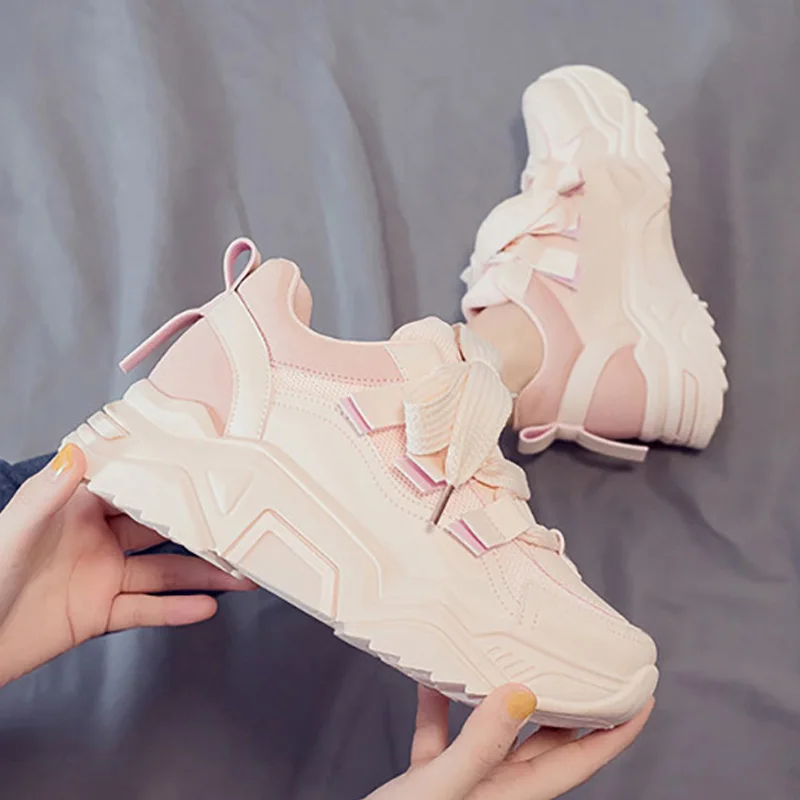 Массивные кроссовки Женская обувь Новинка 2020 года Вулканизированная Кроссовки