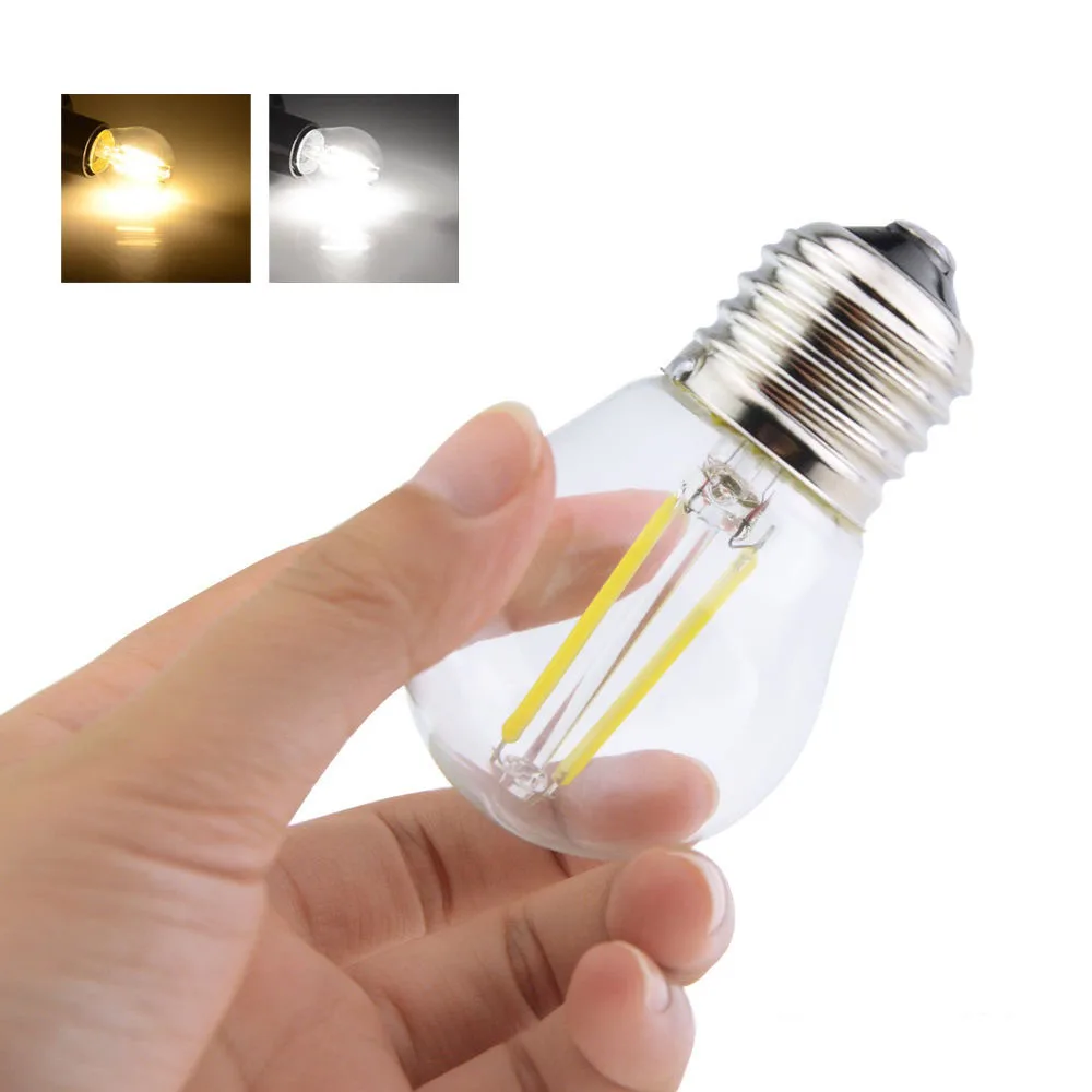 

Edison Retro G45 LED Lamp 4W 8W 12W 16W AC 220V 230V Filament Light Bulb E27 COB Glass shell Vintage Style Lamp