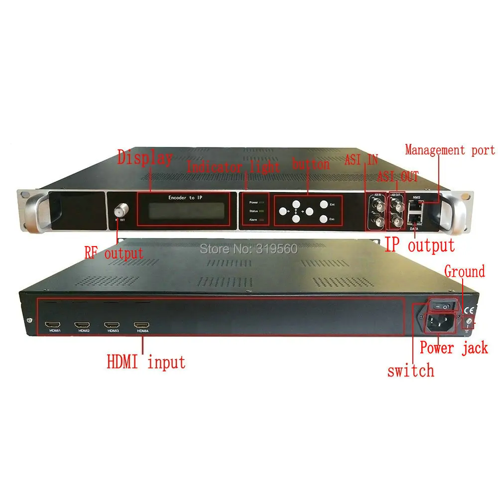 4 переносчика 1080P мульти HDMI для детской/DVB T/ATSC/детской лампы модулятор кодировщика