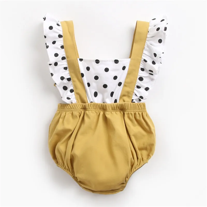 YALOODE летний модный комбинезон для новорожденных маленьких девочек хлопковый в