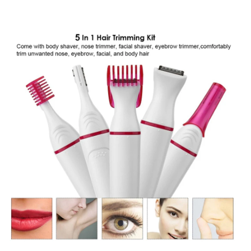 

5 в 1, электрическая машинка для удаления волос на лице