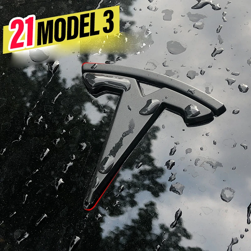 

3 шт., сменные наклейки с логотипом Tesla Model 3