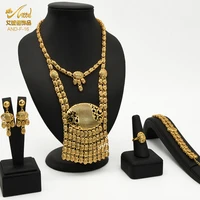 aniid big necklace set dubai jewelry habesha african set dubai 24kgold for woman 2020 party bridal wedding gold plated ethiopian
