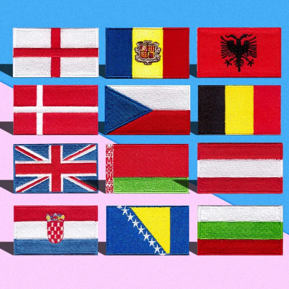 Государственные флаги 12 стран Чешская Республика Великобритания Дания Албания и