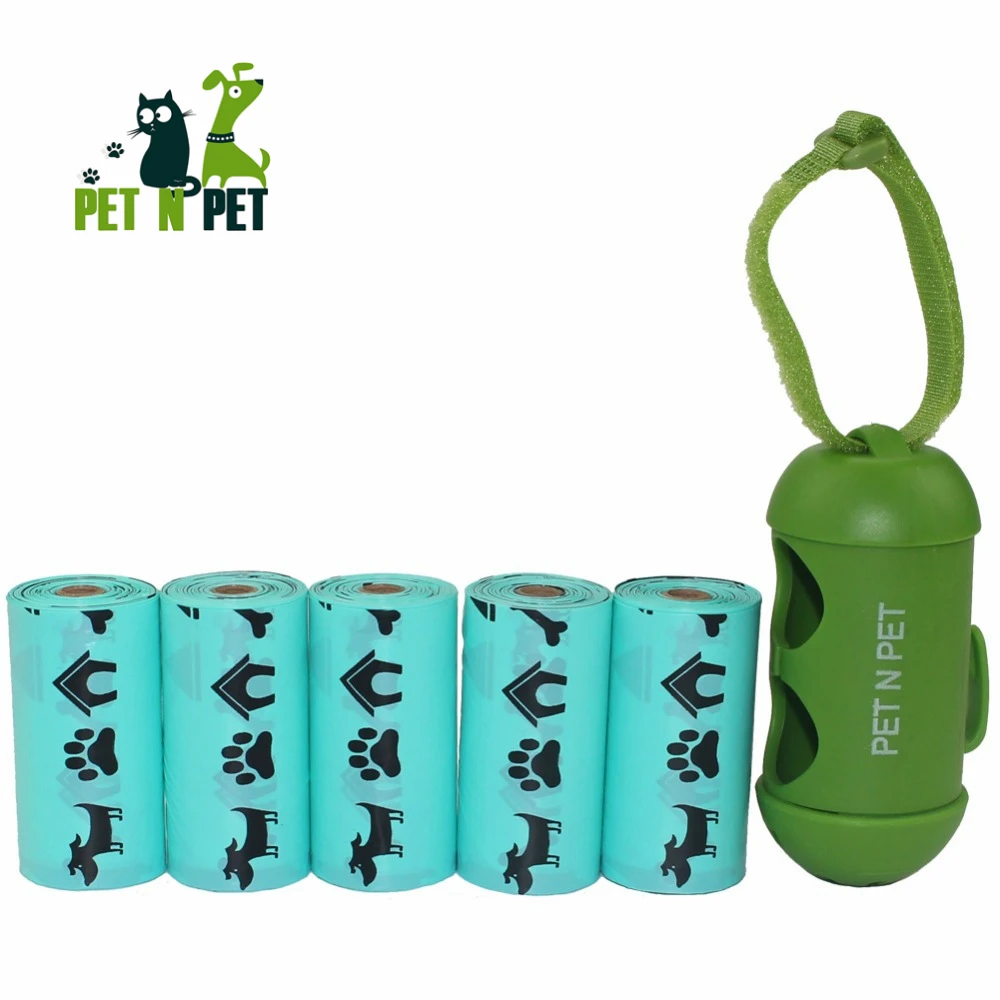 Пакеты для уборки за собакой земной 5 рулонов 75 отсчетов Радуга цветов на выбор