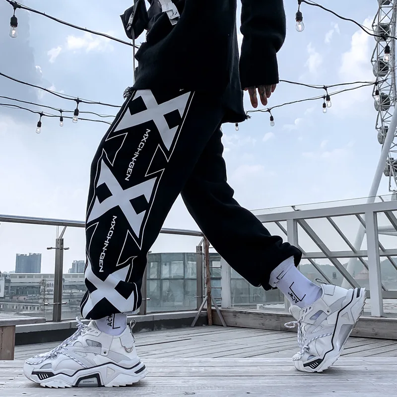 Мужские брюки шаровары с принтом логотипа F/W 2019 уличная одежда в стиле хип