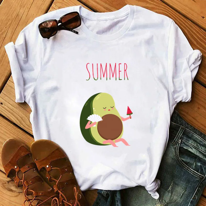 

Tshirt Women YOU COMPLETE ME Avocado Tshirt 90s Short Sleeve Casual Gothic T-shirt Female Summer Funny Hipster Top