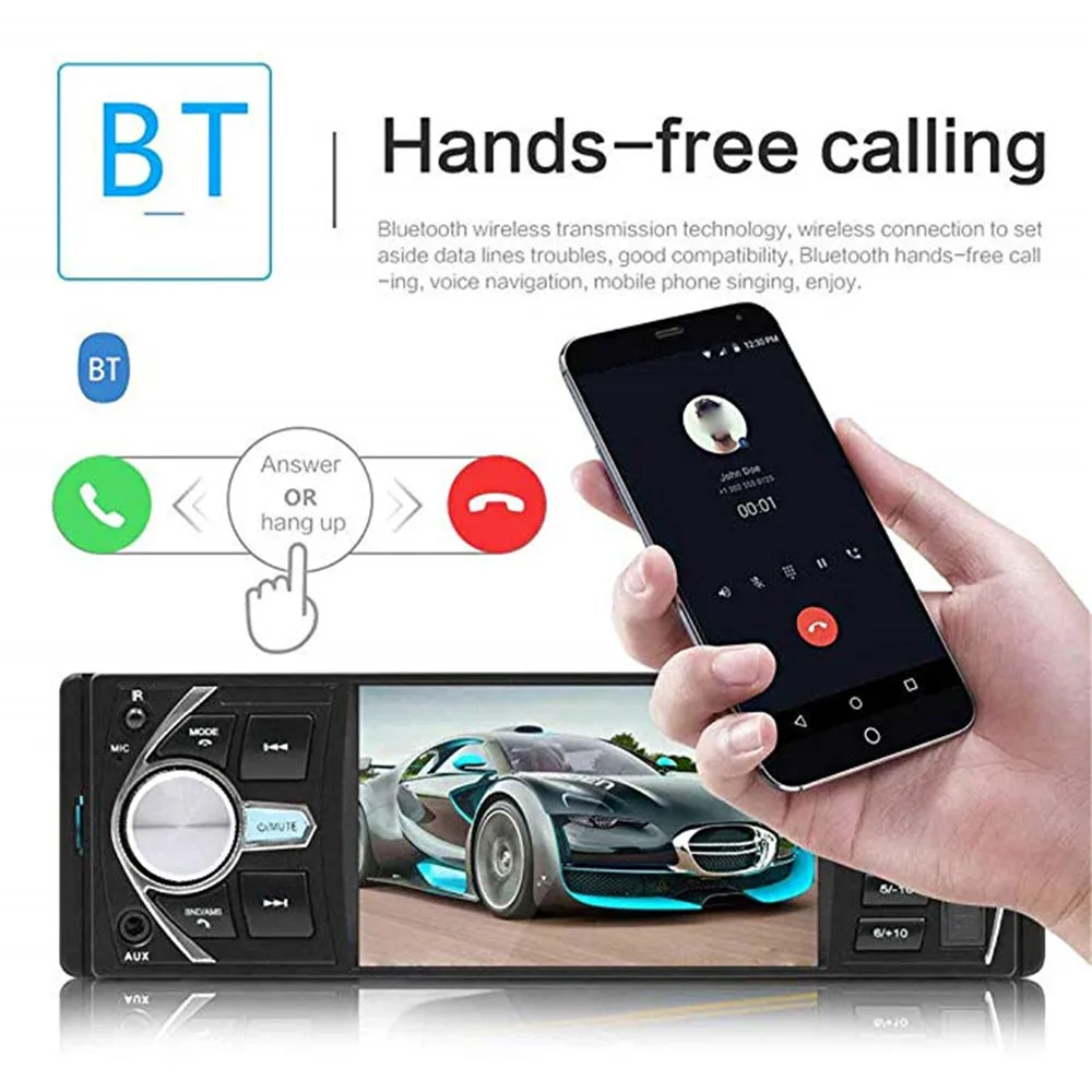 1 Din 4022D FM радио Авто Аудио Стерео Bluetooth автомобильные Радио авторадио Поддержка