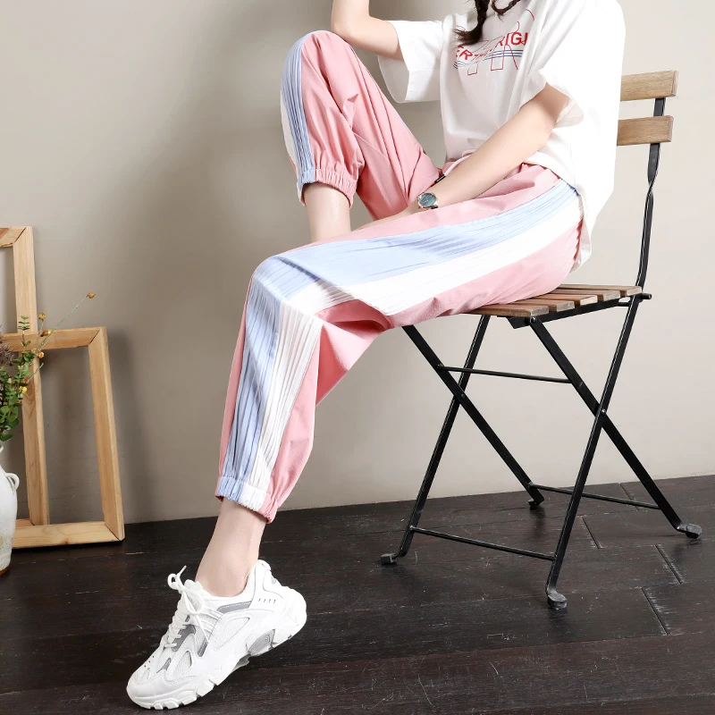 

Plus Size Baggy Harem Pants Women Breathable Quick Dry Leisure Summer Soft Sweatpants Women High Waist Long Harajuku Trousers