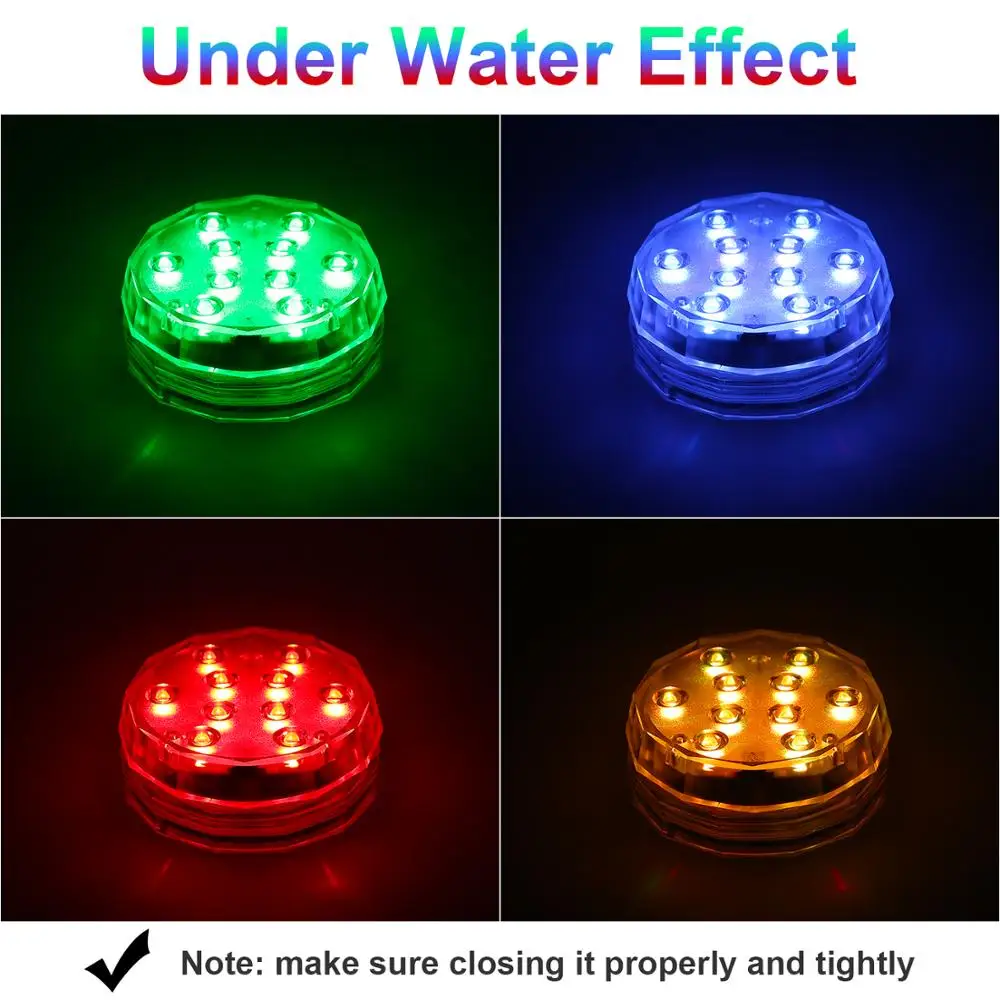 1 шт. 10 Led RGB светильник для бассейна с дистанционным управлением подводный Ночной
