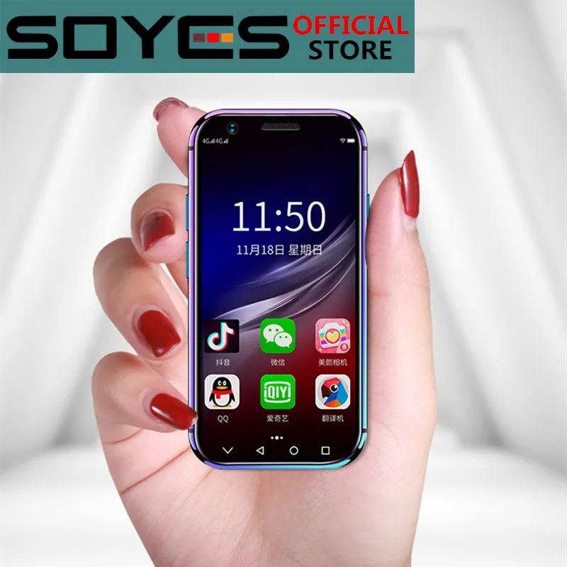 Мини-смартфон Soyes XS 3 + 32 ГБ распознавание лица Google Play Store LTE 4G Wi-Fi карманная карта