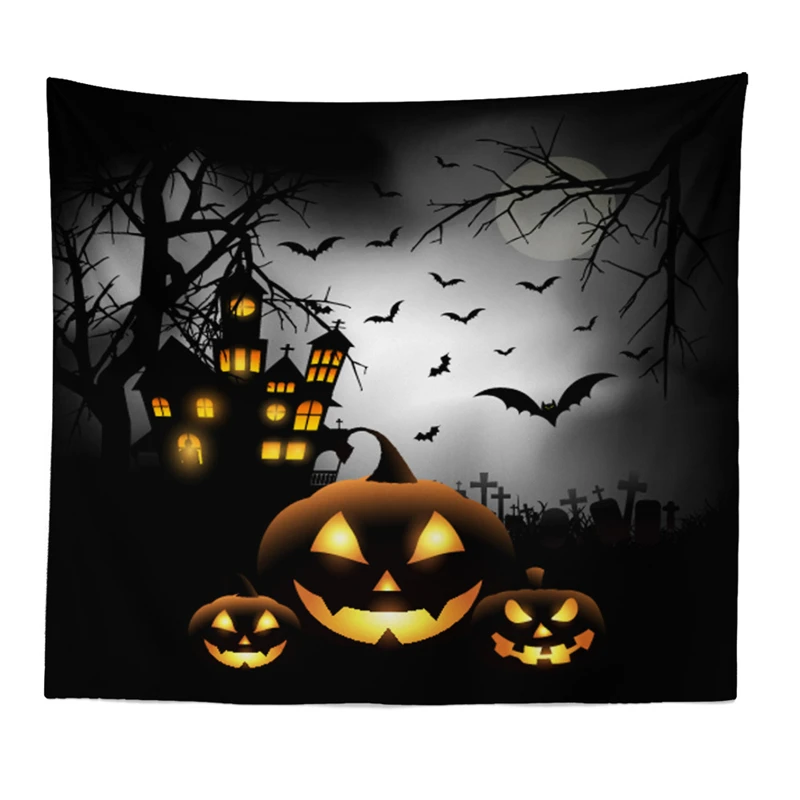 

Веселая Хэллоуин, веселая ведьма, Настенная подвеска, эстетические гобелены, пляжное полотенце, шаль, простыня, декор для домашней комнаты