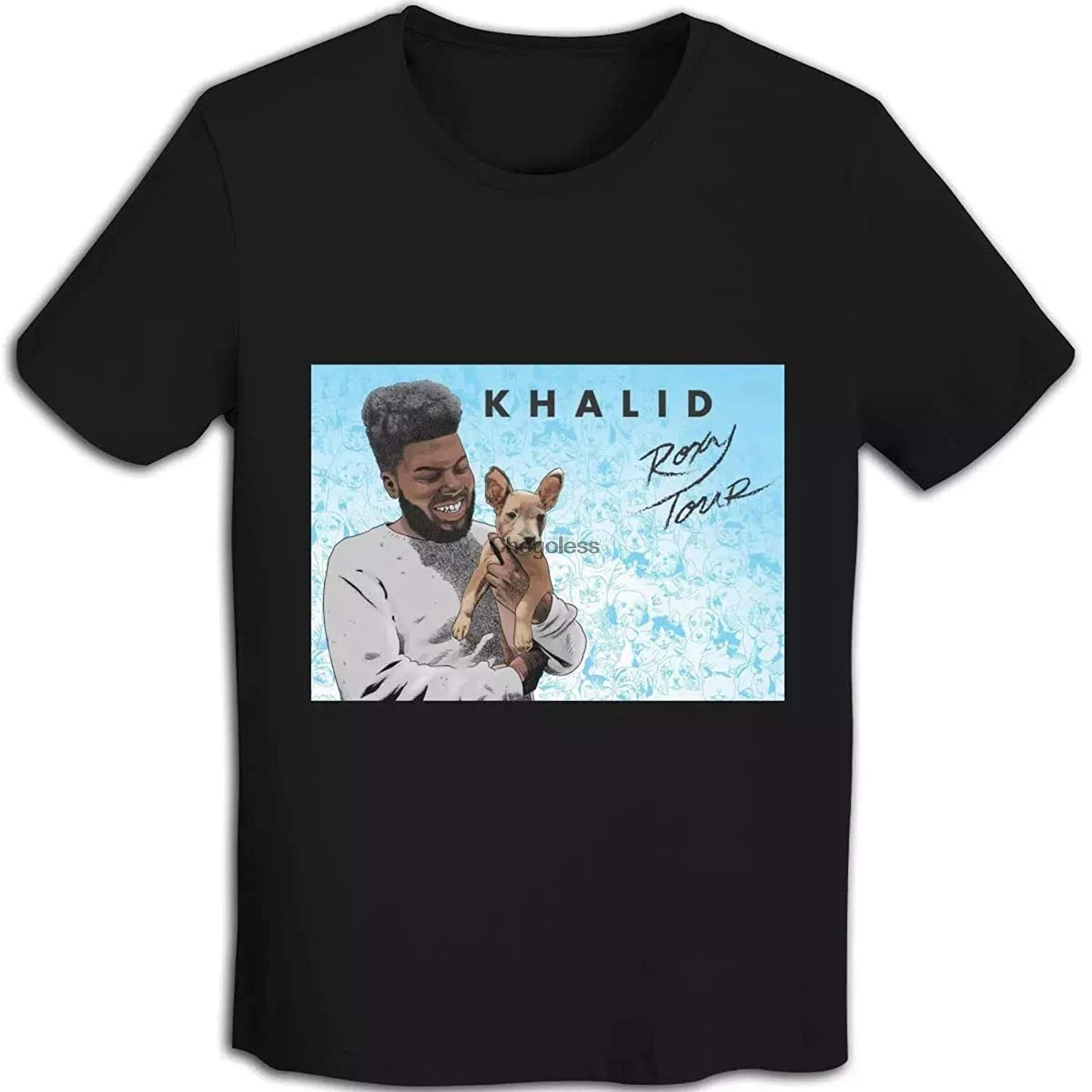 

KHAlid Men's Classic Short Sleeve TShirt Personalized Shirt Black