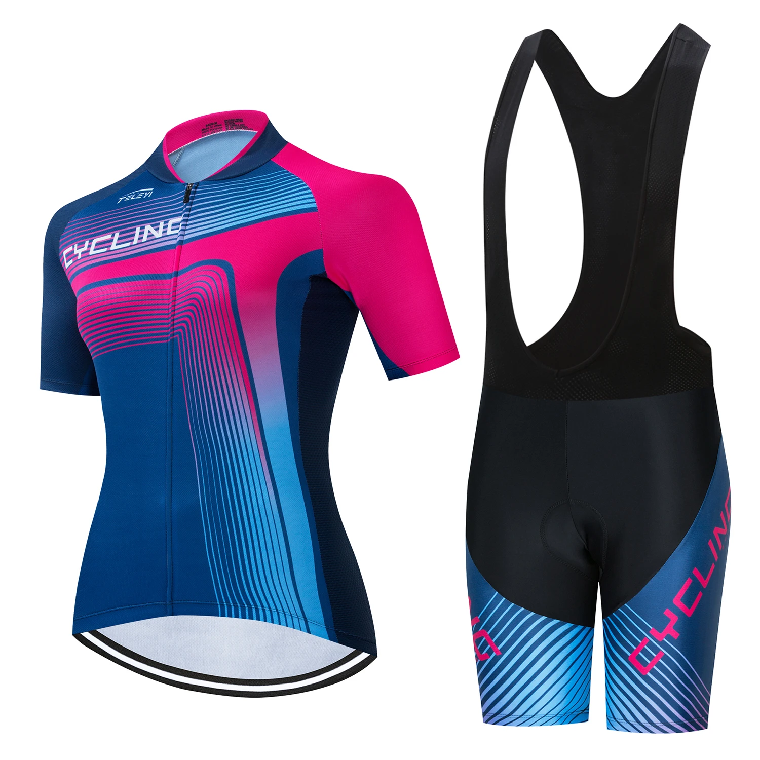 

2021 Teleyi Summer Cycling Jersey Set Women Pro Team Bicycle Cycling Clothing Mountain Bike Uniform Wear Racing Bicycle Clothes