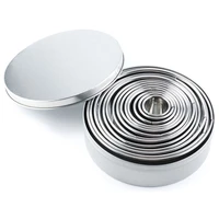 14pcsset round cookie biscuit cutter set stainless steel mousse cake ring mold pastry biscuit donuts cutter