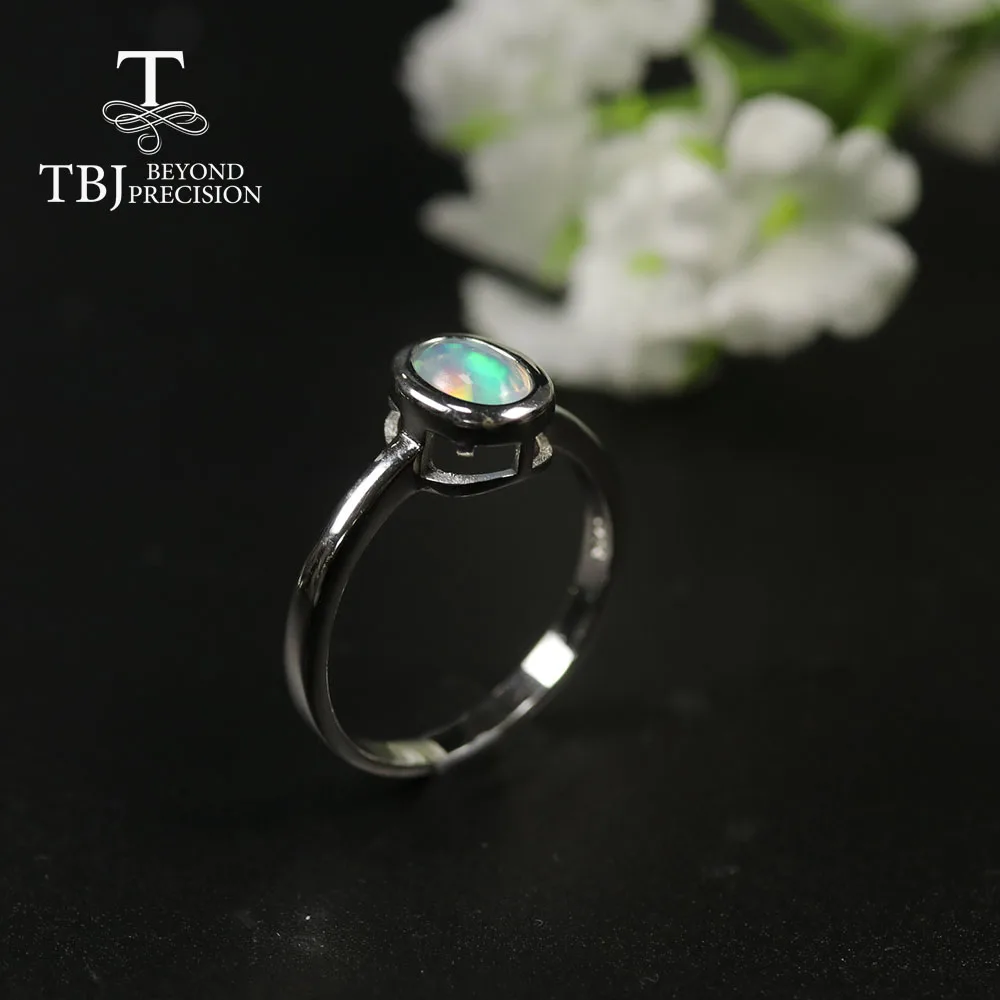 Ювелирный Набор TBJ из 2020 натурального опала Овальный 6*8 мм кольцо с застежкой