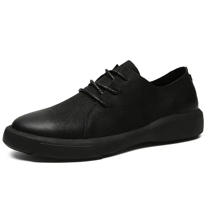 

Genuine Leather Shoes Men Leather Sneakers Flats Design Style Men Shoes Loafers Lace Up Walking Casual Shoes Men Big Size 37-47