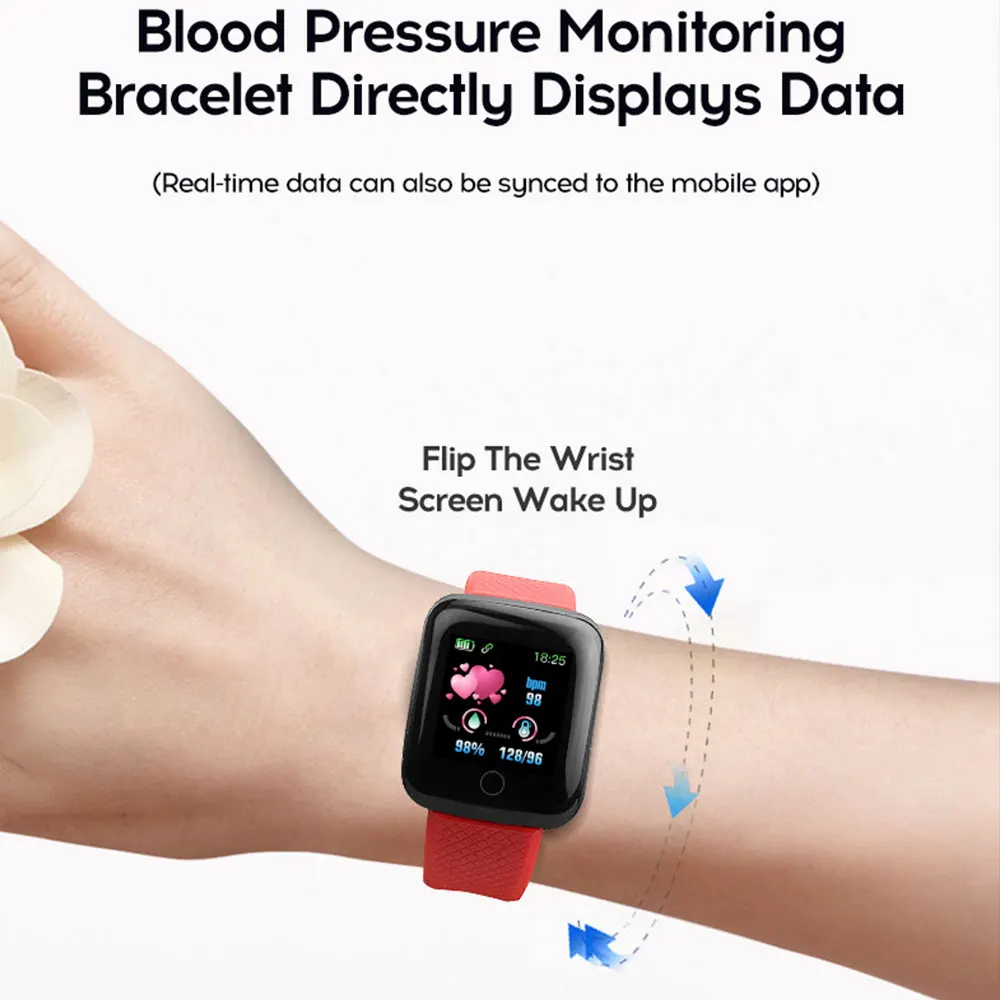 Смарт часы D13 спортивный браслет для мужчин и женщин измеритель артериального